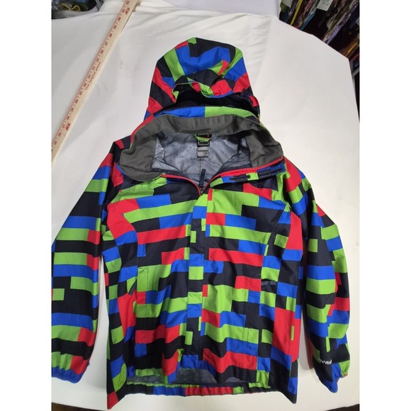 The North Face Hyvent Hooded Colorblock Lined Shell Rain/ski Youth XL (18/20) - Picture 3 of 16